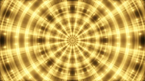 Gold abstract background, circles and flashing light, loop Vidéo 156467831