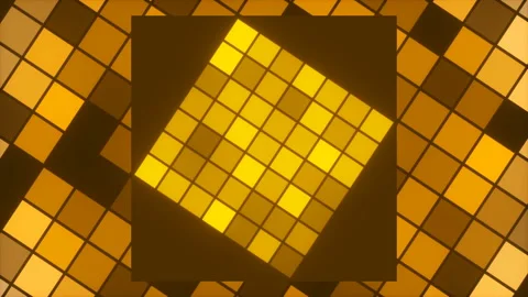 Gold abstract background, motion and flashing squares, loop Stock Footage 87128236