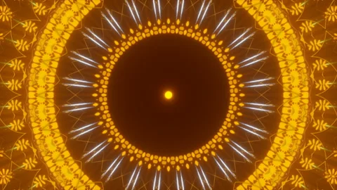 Gold abstract background, motion particles and flowers, loop Stock Footage 91548327