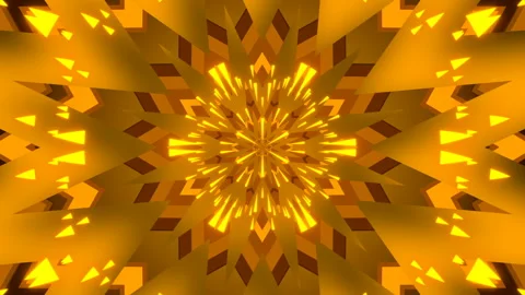 Gold abstract background, motion shapes and particles, loop Vidéo 155678065