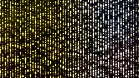 Gold abstract backgrounds digital line rotation with glitter Stock Footage 130196609