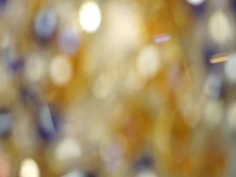 Gold Abstract blured light bokeh lights rotation background Stock Footage 111622336