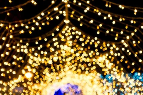 Gold abstract bokeh background Stock Photos