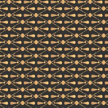 Gold abstract geometric seamless pattern vector Stock Illustration