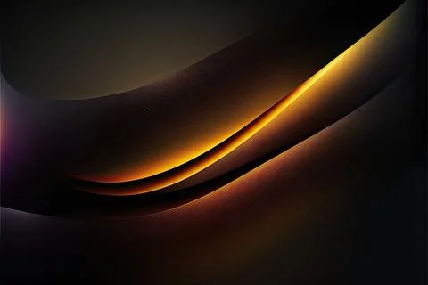 Gold abstract gradient, wave wallpaper, Made by AI,Artificial intelligence Stock Illustration