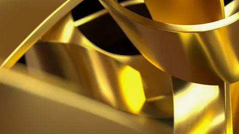 The Gold Abstract image for Abstract Background  3d Rendering. Stock Illustration