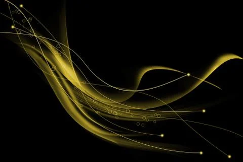 Gold abstract lines texture on dark background Stockillustratie