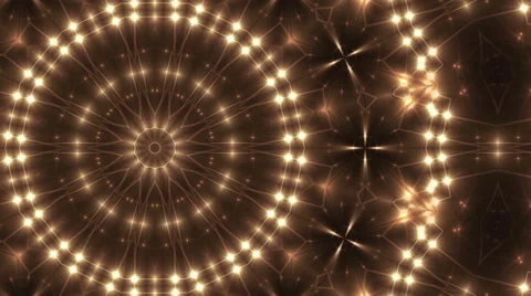 Gold abstract loop motion background, kaleidoscope light Stock Footage 47378283
