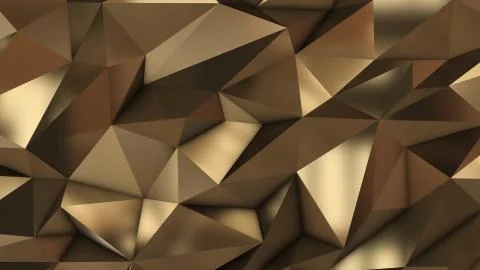 Gold abstract low poly triangle field Stock-Illustration