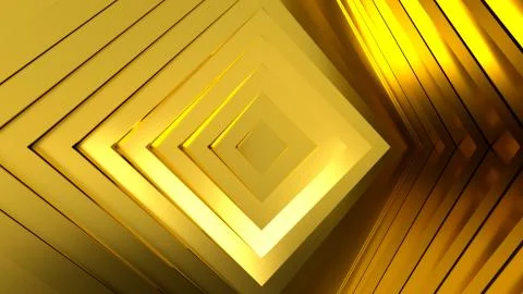 Gold abstract pattern of squares with the effect of displacement. Gold circle Illustrazione stock
