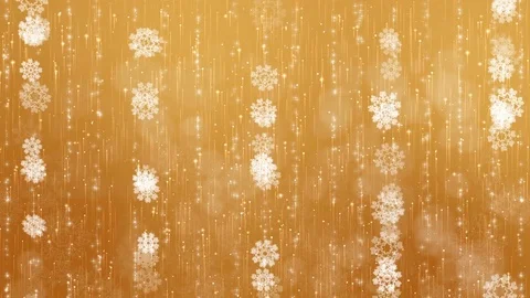 Gold Abstract Snowflakes Background. Stock Footage 81627966