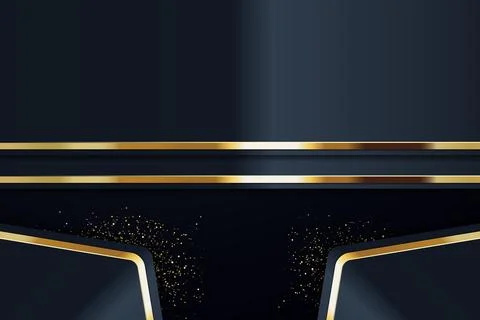 Gold Abstract vector background board for text and message design modern. v.. Stock Illustration