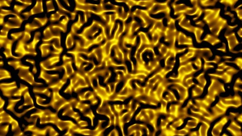 Gold Abstract Wave Motion Background Like Microorganism Life in Flatlay View Stock Footage 129483122