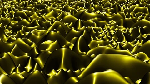 Gold Abstract Wave Motion Background in Dolly View Stock Footage 129582537