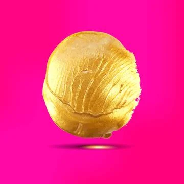 Gold acrylic spot Stock Illustration