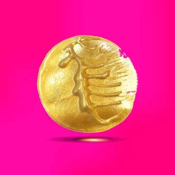 Gold acrylic spot Stock Illustration