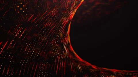 Gold ad Red Particles. Abstract Background. Loop 스톡 동영상 76545097