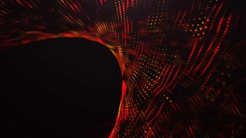Gold ad Red Particles. Abstract Background. Loop Stock Footage 76548036