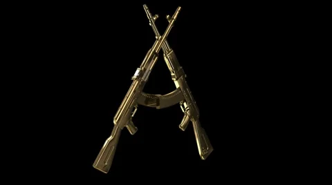 Gold AK-47 Stock Footage 8649999