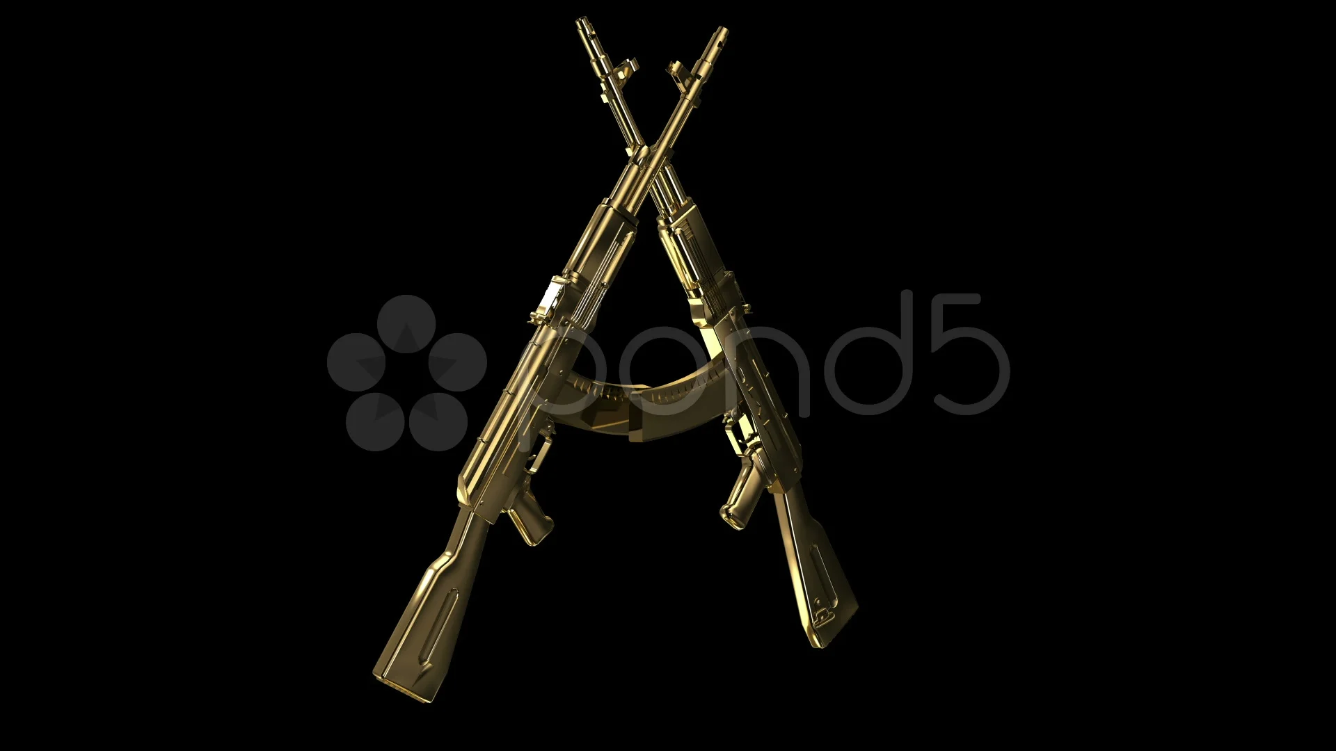 Gold AK-47 | Stock Video | Pond5