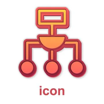 Gold Algorithm icon isolated on white background. Algorithm symbol design from Stock Illustration