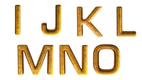 Gold Alphabet 3D Render Set Stockillustratie