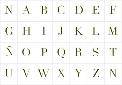 Gold alphabet Stock Illustration