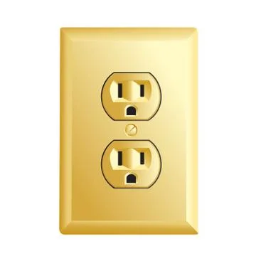 Gold American socket Illustrazione stock