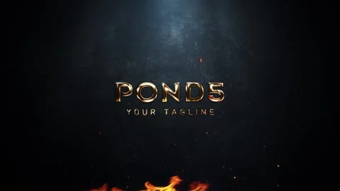 Gold &amp; Fire Logo Stock After Effects