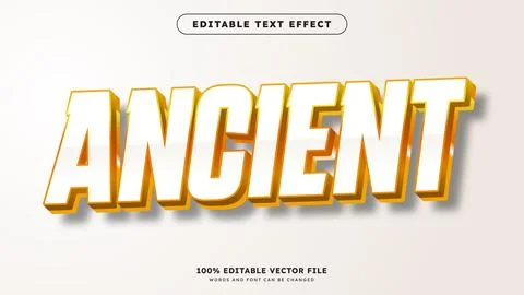 Gold Ancient text effect editable luxury fancy title text style Stock Illustration