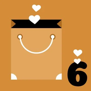 Gold And Black Boho Advent Calendar Illustration With Gift 스톡 일러스트