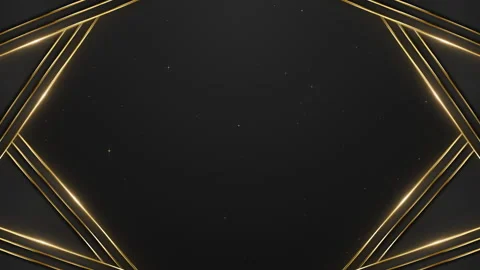 Gold and Black Geometric Backdrop for Awards and Galas Background Loop 動画素材 334355007