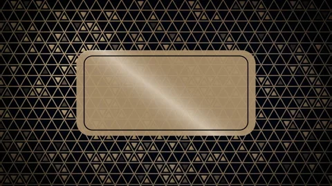 Gold and black geometric triangle pattern with central frame Stock Footage 333134641