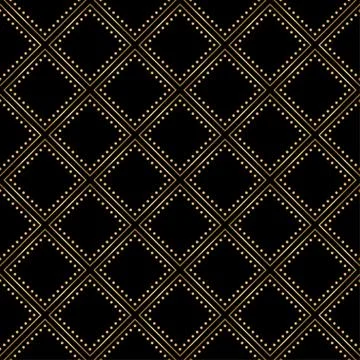 Gold and black pattern. Seamless luxury background Illustrazione stock