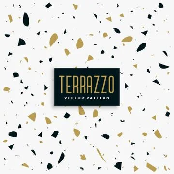 Gold and black terrazzo pattern background Stock Illustration