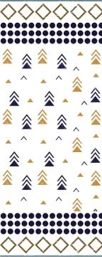 Gold and Blue Geometric Stock Illustration
