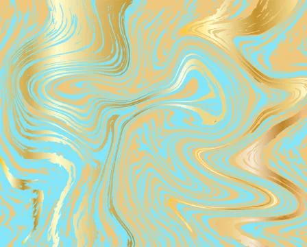 Gold and blue marble vector texture. Luxorious background Stock Illustration