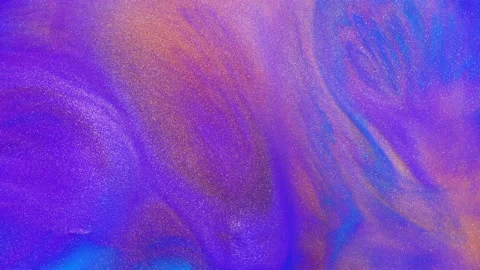 Gold And Blue Paint Stock Footage 206528723