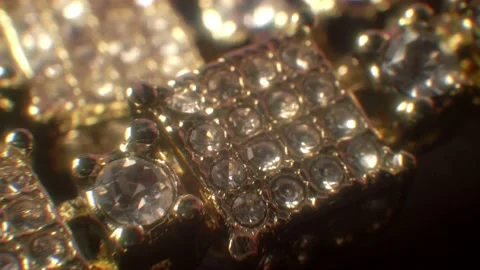 Gold and diamond bling moving Stock Footage 167883145