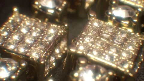 Gold and diamonds bling Stock Footage 167883242