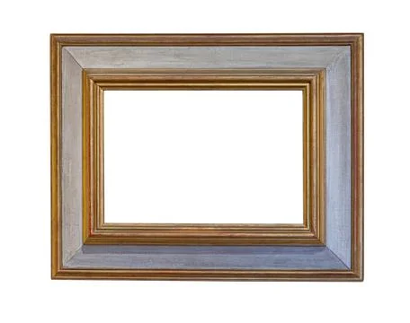 Gold and ornate frame presenting antique classic design 写真素材