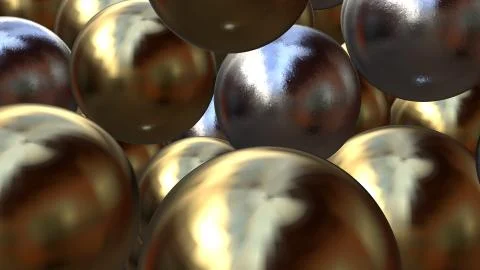 Gold and silver Balloon floating in the air Stock Illustration