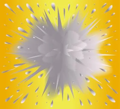 Gold And Silver Blast Explosive Background Stock Illustration