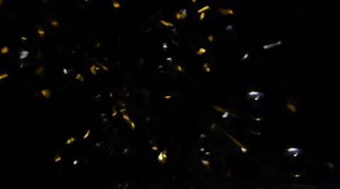 Gold and silver Confetti Falling  particle real time 50 fps Stock Footage