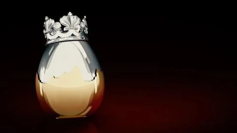 Gold and silver eggs. 3D Rendering Stock Illustration