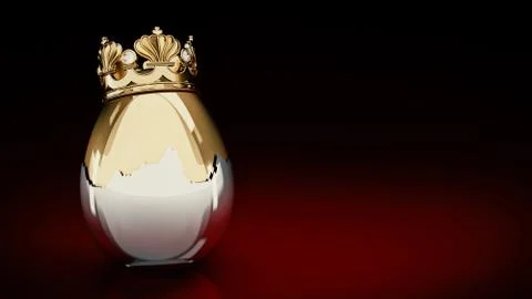 Gold and silver eggs. 3D Rendering Stock Illustration