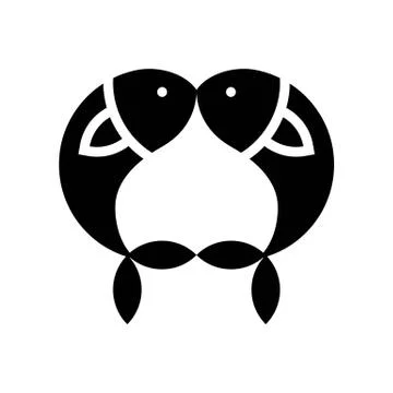 Gold and silver fish vector, Chinese New Year related solid style icon Stock Illustration