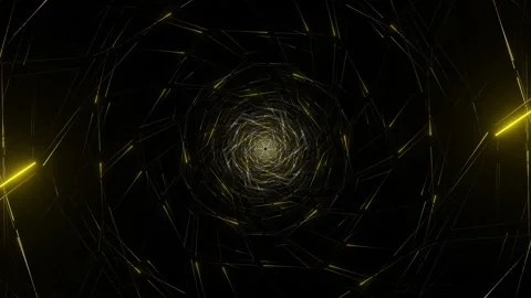 Gold and Silver Hexagonal Web Background VJ Loop in 4K Stock Footage 252205806