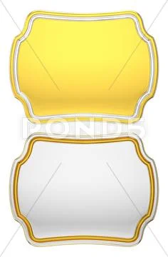 Gold and silver plaque Stock Illustration