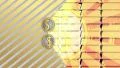 Gold and silver radial ray background, loop HD Footage
